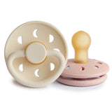 Frigg Moon Natural Rubber Baby Pacifier || Blush & Cream
