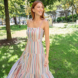 Women's Marilyn Dress || Vintage Multi-Stripe