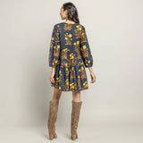 Womens Michelle Dress || Navy Poppy