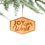 Engraved Wooden Christmas Ornament || Joy To The World