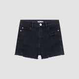 Lucy Short High Rise || Nightshade Distressed