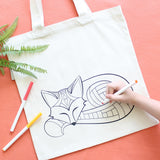 Organic Tote Bag Coloring Kit