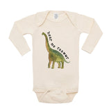 Organic Unbleached Long Sleeve Onesie || Hear Me Rawwrr