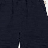 Gauze Bermuda Shorts || Dark Blue