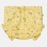 Muslin Floral Baby Bloomers || Yellow