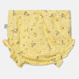 Muslin Floral Baby Bloomers || Yellow