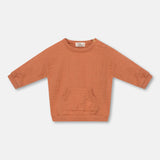 Gauze Long Sleeves Baby T-Shirt || Terracotta