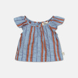Striped Denim Baby Blouse