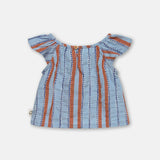 Striped Denim Baby Blouse
