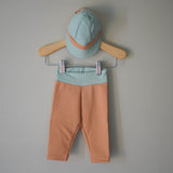 Hat & Legging Set || Powder Blue w/ Salmon