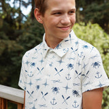 Short Sleeve Polo || Natural Captain and Crew