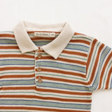Short Sleeve Polo || Dune Stripe
