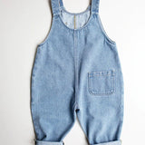 The Oversized Denim Dungaree || light denim