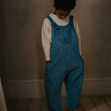 The Oversized Denim Dungaree || light denim