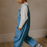 The Oversized Denim Dungaree || light denim