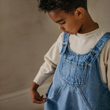 The Oversized Denim Dungaree || light denim