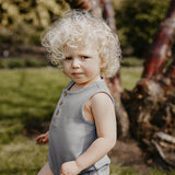 The Seeker Romper || Lead Gray