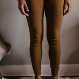Women's Ribbed Legging || Bronze