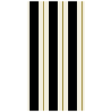 Black & Gold Awning Stripe Guest Napkins || Set of 16