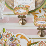Pink & Gold Awning Stripe || Table Runner
