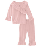 Ruffle Kimono Outfit Set || Baby Rose