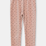 Velour Print Leggings || Soft Pink