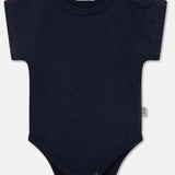 Short Sleeve Baby Bodysuit || Dark Blue