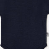 Short Sleeve Baby Bodysuit || Dark Blue