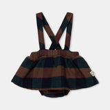 Organic Plaid Baby Bloomers || Brown