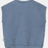 Gauze Sleeveless Baby Top || Sky Blue