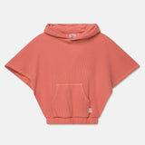 Waffle Sleeveless Hoodie || Coral