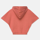 Waffle Sleeveless Hoodie || Coral