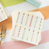 Birthday Candles Cocktail Napkins || Set of 20