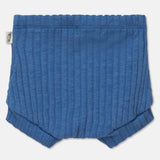 Rib Baby Shorts || Blue