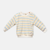 Toweling Stripe Baby Sweatshirt || Blue & Yellow