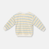 Toweling Stripe Baby Sweatshirt || Blue & Yellow