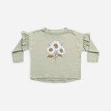 Ruffle Longsleeve Tee || Bouquet