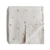 Organic Muslin Swaddle Blanket || Rainbows