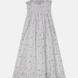 Muslin Floral Dress || Soft Grey