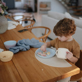 Round Dinnerware Plate Set || Powder Blue