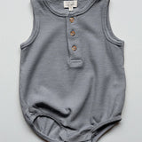 The Seeker Romper || Lead Gray