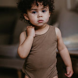 The Sleeveless Onesie || Walnut