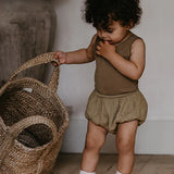 The Sleeveless Onesie || Walnut