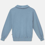 Double Face Polo Sweatshirt || Sky Blue