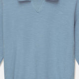 Double Face Polo Sweatshirt || Sky Blue
