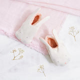 Bunny Baby Booties || Peach