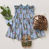 Stevie Dress || Blue Franken Floral