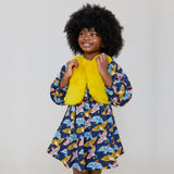 Girls Fiona Fur Vest || Yellow Fur