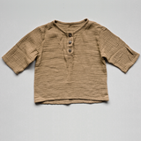 The Muslin Henley || Camel