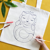 Organic Tote Bag Coloring Kit